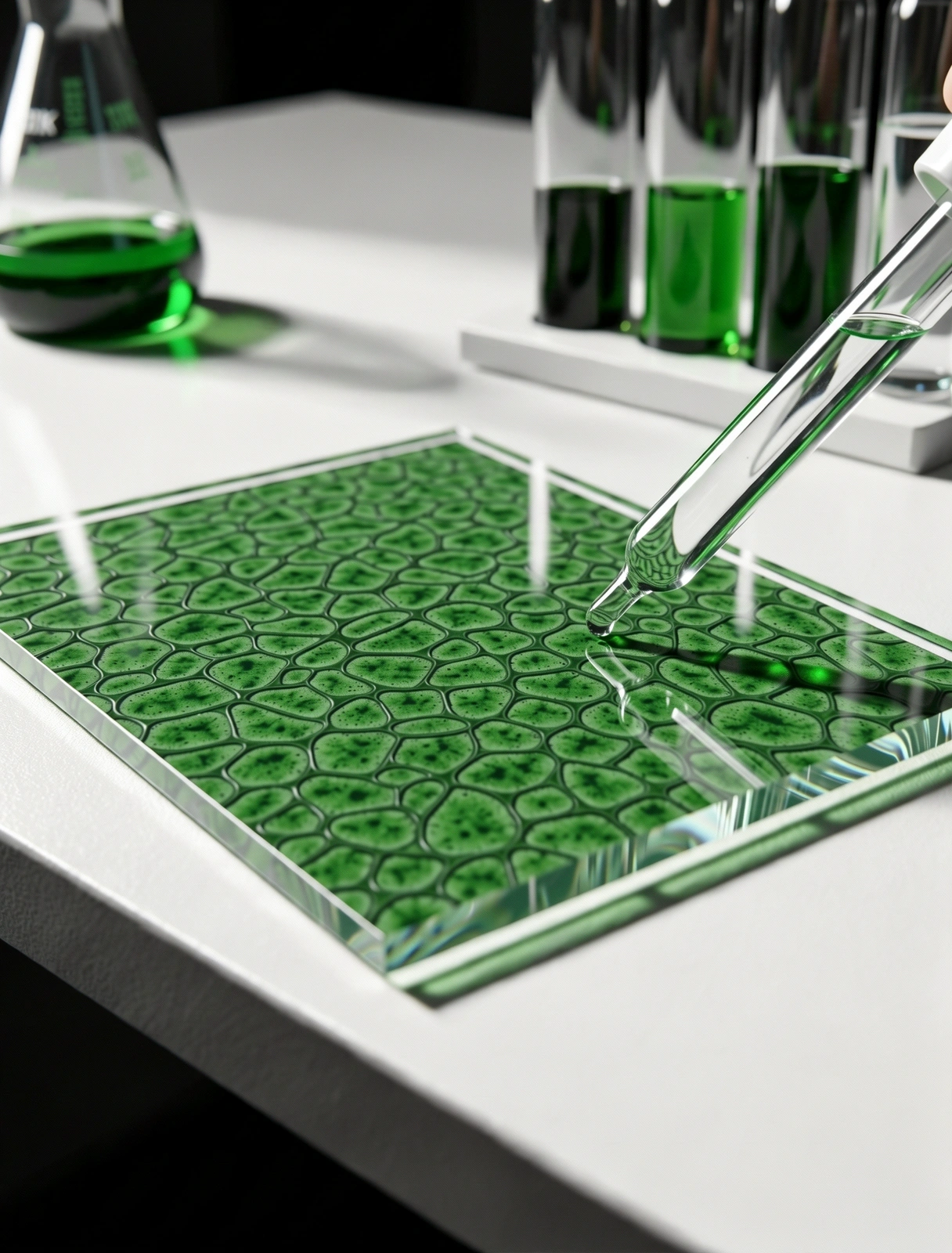 Biological cellular structures under clinical lighting